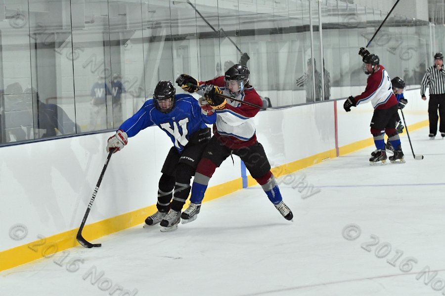 Wheaton College Men\'s Ice Hockey vs Middlesex Community College. - Photo By: KEITH NORDSTROM